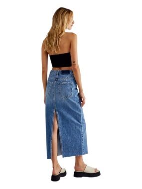 Ksubi Graduate Denim Midi Skirt in Recall Blue Size 27